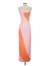 Unbranded 100% Polyester Color Block Orange Cocktail Dress Size S - photo 2