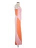 Unbranded 100% Polyester Color Block Orange Cocktail Dress Size S - photo 4