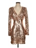 Lulus 100% Polyester Metallic Gold Cocktail Dress Size S - photo 1