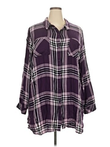 Cato 3/4 Sleeve Button-Down Shirt (view 1)