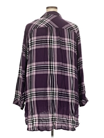 Cato 3/4 Sleeve Button-Down Shirt (view 2)