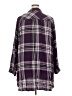 Cato Plaid Purple 3/4 Sleeve Button-Down Shirt Size 28w - photo 2