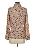 Unbranded Floral Ivory Long Sleeve Blouse Size S - photo 2