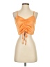 Missguided 100% Polyester Orange Sleeveless Top Size 4 - photo 1