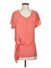 a.n.a. A New Approach 100% Polyester Orange Short Sleeve Blouse Size S - photo 1