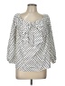 Riley & Rae 100% Polyester Polka Dots White 3/4 Sleeve Blouse Size L - photo 1