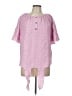 Counterparts Pink Short Sleeve Blouse Size L - photo 1