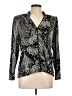 Alex Evenings 100% Polyester Paisley Silver Blazer Size L - photo 1