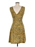 H&M Animal Print Yellow Cocktail Dress Size M - photo 2