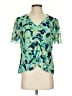 CAbi 100% Polyester Green Short Sleeve Blouse Size S - photo 1
