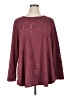 Voll Stars Burgundy Long Sleeve Top Size XL (estimated) - photo 1
