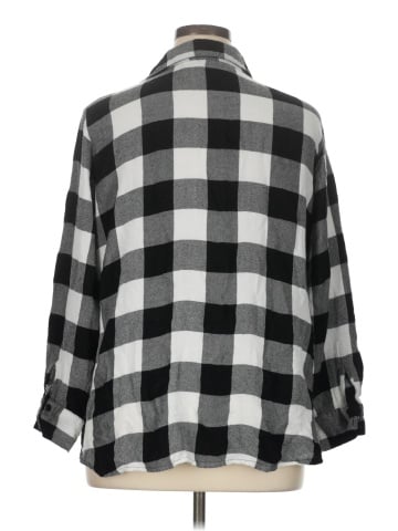 Collections etc. 3/4 Sleeve Button-Down Shirt (view 2)