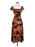 Unbranded Paisley Brown Casual Dress Size XS (estimated) - photo 1