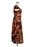 Unbranded Paisley Brown Casual Dress Size XS (estimated) - photo 4