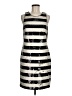 Eliza J Stripes Silver Cocktail Dress Size 8 - photo 1