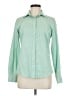Lands' End 100% Cotton Stripes Green Long Sleeve Button-Down Shirt Size 6 - photo 1