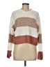 Moon & Madison 100% Acrylic Color Block Ivory Pullover Sweater Size M - photo 1