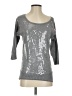 AGB Metallic Silver Pullover Sweater Size S - photo 1