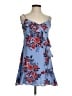 Parker 100% Polyester Floral Blue Cocktail Dress Size S - photo 1