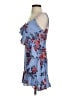 Parker 100% Polyester Floral Blue Cocktail Dress Size S - photo 5