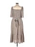 Hayden 100% Polyester Print Brown Casual Dress Size 2X - photo 2