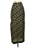 Esprit 100% Polyester Print Yellow Black Casual Skirt Size 3 - 4 - photo 2