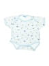 Bon Bebe 100% Cotton Blue Short Sleeve Onesie Size 6-9 mo - photo 1