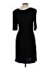 BCBGMAXAZRIA 100% Rayon Solid Black Casual Dress Size L - photo 1