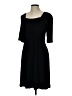BCBGMAXAZRIA 100% Rayon Solid Black Casual Dress Size L - photo 2