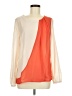 Esley 100% Polyester Color Block Orange Long Sleeve Blouse Size M - photo 1