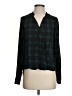 The Limited 100% Polyester Plaid Green Long Sleeve Blouse Size S - photo 1