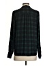 The Limited 100% Polyester Plaid Green Long Sleeve Blouse Size S - photo 2
