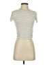 Madewell 100% Viscose Stripes Gray Silver Short Sleeve Turtleneck Size XXS - photo 1