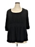 Assorted Brands Black 3/4 Sleeve Blouse Size 2X - photo 1