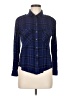 Sanctuary Plaid Blue Long Sleeve Button-Down Shirt Size M - photo 1