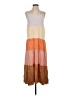 Assorted Brands Color Block Orange Casual Dress Size S - photo 1