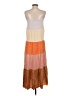 Assorted Brands Color Block Orange Casual Dress Size S - photo 2