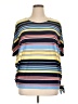 Rafaella Stripes Yellow Short Sleeve Top Size XL - photo 1