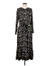 Saint + Sofia Animal Print Black Casual Dress Size 6 - photo 1