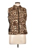 New Directions 100% Polyester Animal Print Gold Vest Size L (petite) - photo 1