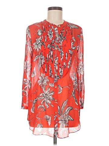 Leifsdottir 3/4 Sleeve Silk Top (view 1)