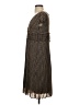 Max Studio 100% Polyester Houndstooth Brown Casual Dress Size S - photo 5