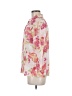 JM Collection Floral Pink 3/4 Sleeve Button-Down Shirt Size M (estimated) - photo 5
