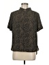 Tommy Hilfiger Animal Print Black Short Sleeve Blouse Size M - photo 1