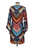Rock 47 100% Polyester Print Orange Casual Dress Size S - photo 2