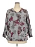 Ellen Tracy Print Gray Pullover Sweater Size XXL - photo 1