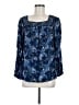 Caffé Marrakesh 100% Rayon Blue 3/4 Sleeve Blouse Size M - photo 1