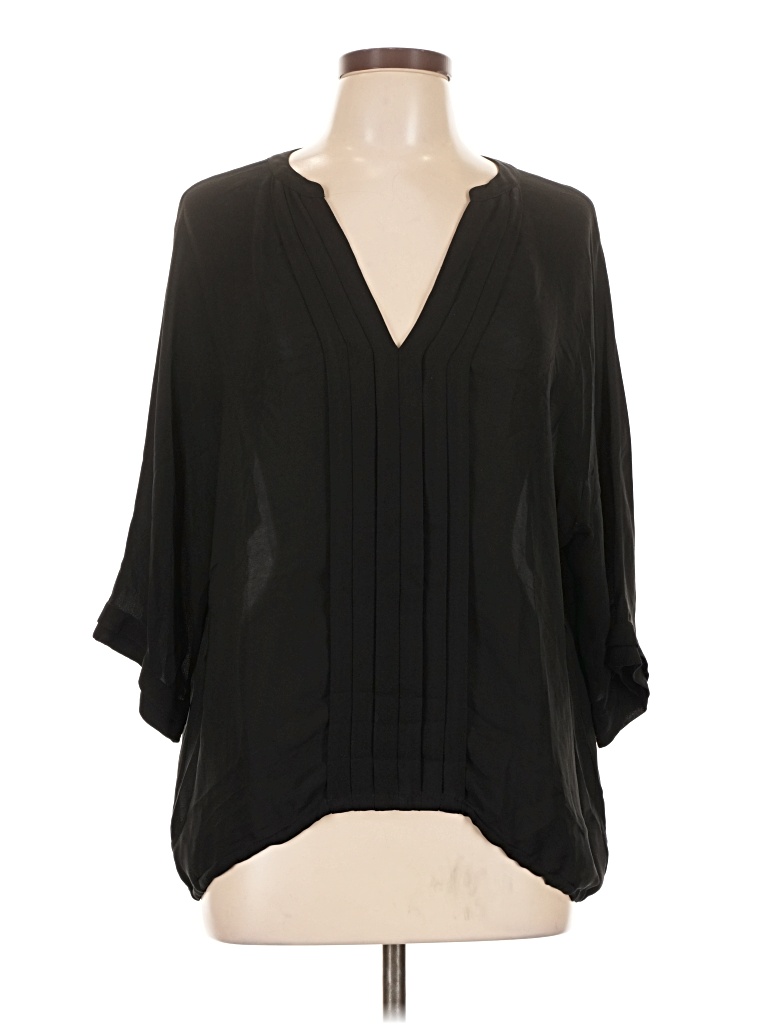 Pre-owned Joie 3/4 Sleeve Blouse In Black