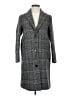Petite Studio New York 100% Wool Checkered-gingham Gray Wool Coat Size XXS - photo 1