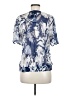 Alfani 100% Nylon Blue Short Sleeve Blouse Size M - photo 2
